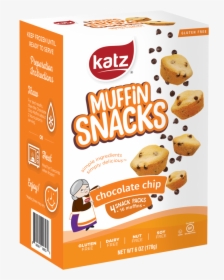 Katz Gluten Free Container Chocolate Chip Muffin Snacks - Gluten Free Snacks, HD Png Download, Free Download