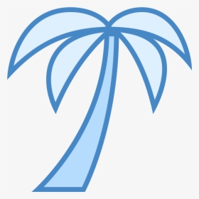 Free Palm Tree Icon Png - Palm Tree Icon Blue, Transparent Png, Free Download