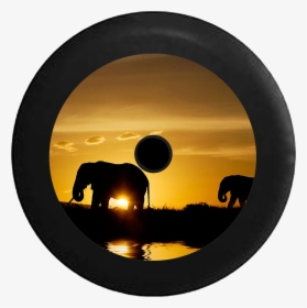 Jeep Wrangler Jl Backup Camera Silhouette Elephants, HD Png Download, Free Download