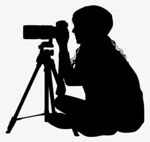 Photographer With Camera Silhouette Png, Transparent - Camera Woman Png, Png Download, Free Download