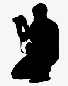 Silhouette Of Camera , Png Download - Black And White Photographer Clipart, Transparent Png, Free Download