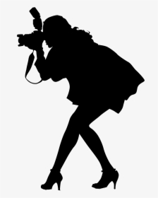 Photography Clipart Photographer Silhouette - Girl Photographer Silhouette, HD Png Download, Free Download