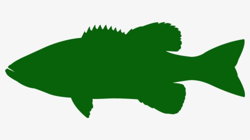 Silhouette Bass Fish Vector, HD Png Download, Free Download