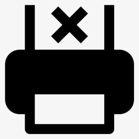 Printer Out Of Paper Icon - Cross, HD Png Download, Free Download