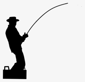 Silhouette, Fisherman, Fishing, Water, Male, Sport - Vektor Orang Mancing Png, Transparent Png, Free Download