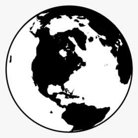 Globe Clipart Transparent Background Black And White - White And Black Globe, HD Png Download, Free Download