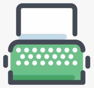 Typewriter With Paper Icon, HD Png Download, Free Download