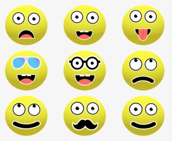 Smileys Set By Conmongt - Emoticoane De Colorat, HD Png Download, Free Download