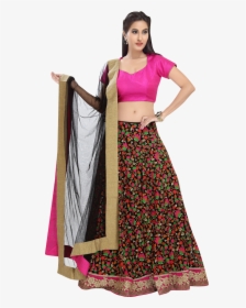 Graceful Multicolour Embroidered Lehenga Choli By Www - Ghagra Choli, HD Png Download, Free Download