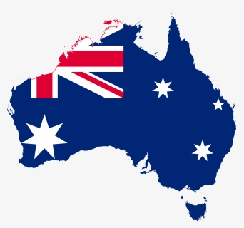 Map Australia Of National Flag Vector Australian Clipart - Australian Flag On Australia, HD Png Download, Free Download