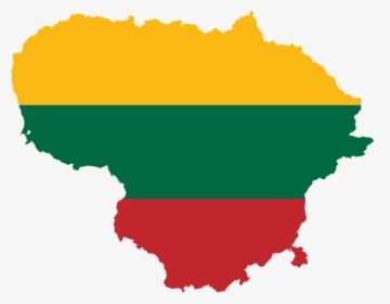 Lithuania Map With Flag, HD Png Download, Free Download