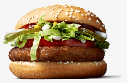 The Mcvegan In A Promotional Image From The Mcdonald"s - Mcdonalds Veggie Burger, HD Png Download, Free Download