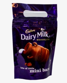 Cadbury Dairy Milk Chocolate Mini Bars Pouch 160 Gm - Cadbury Dairy Milk, HD Png Download, Free Download