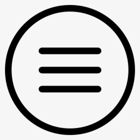 Menu Icon Png - Circle, Transparent Png, Free Download