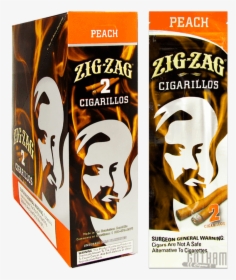 Zig Zag Cigarillos Peach 2 Pouch - Juicebox, HD Png Download, Free Download