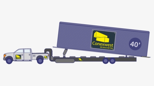 Tilt Bed Container Delivery - Trailer, HD Png Download, Free Download
