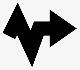 Irregular Zig Zag Line Arrow Pointing To Right - Irregular Icon, HD Png Download, Free Download