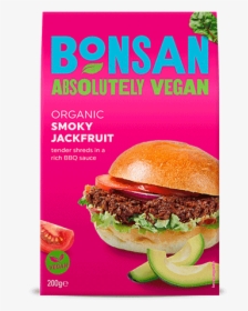 Bonsan Smoky Shredded Jackfruit -200g - Bonsan Organic Smoky Jackfruit Shreds X 200g 12 Pack, HD Png Download, Free Download