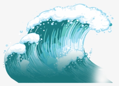Wind Wave Dispersion Clip Art - Ocean Waves Transparent Background, HD Png Download, Free Download