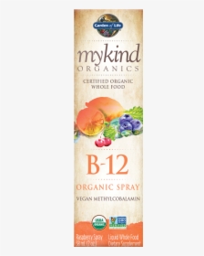 Mykind Organics B 12 Organic Spray Raspberry - My Kind Organics B12 Spray, HD Png Download, Free Download