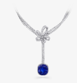 A Graff Sapphire And Diamond Inspired By Twombly Necklace - Diamond Necklace Design 2019, HD Png Download, Free Download