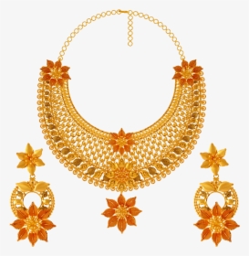 22kt Gold Necklace Set - Gold Necklace Pc Chandra Jewellers, HD Png Download, Free Download