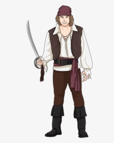 Pirate Clip Art Animated Free Clipart Image - Mens Gypsy Halloween Costume, HD Png Download, Free Download