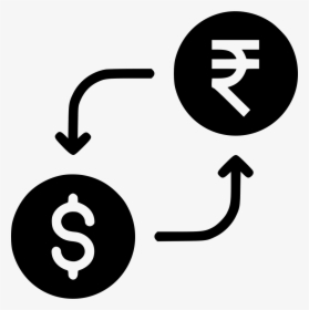 Money Exchange Currency Conversion - Rupee And Dollar Icon, HD Png Download, Free Download
