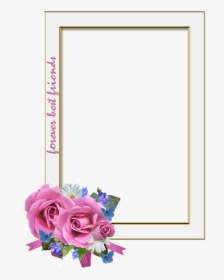 Frame, Roses, Best Friends, Isolated, Cut Out - Transparent Flowers Scrapbook, HD Png Download, Free Download