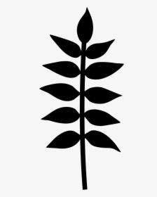Plant Branch With Leaves Comments - Leaves On Branch Stencil, HD Png Download, Free Download