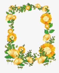 Picture Frame Floral Design Flower - Floral Borders Design Png, Transparent Png, Free Download