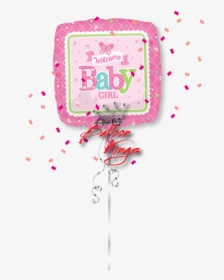 Welcome Baby Girl Butterfly - Balloon, HD Png Download, Free Download