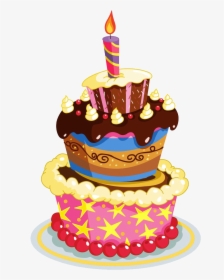 Birthday Cake - 1 Birthday Cake Png, Transparent Png, Free Download