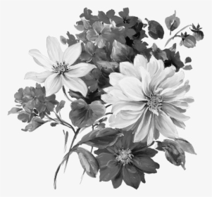 Grey Flower Bouquet Decoration - Flower Png, Transparent Png, Free Download