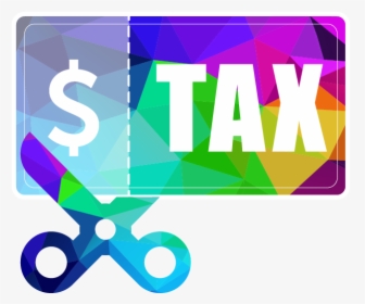 Icon Of Scissors Cutting Tax Dollar - Graphic Design, HD Png Download, Free Download