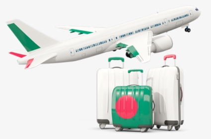 Luggage With Airplane - Airplane Saudi Arabia Png, Transparent Png, Free Download