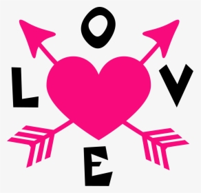 Heat Clipart Wedding Heart Design - Pink Love Arrow Png, Transparent Png, Free Download