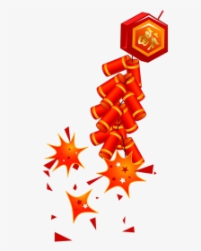 Firecracker Chinese New Year - Chinese New Year Firecrackers Transparent Png, Png Download, Free Download