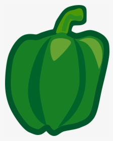 Green Pepper - Green Bell Pepper Clipart, HD Png Download, Free Download