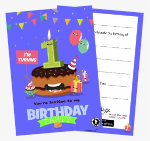 1st Birthday Invitation Gif, HD Png Download, Free Download