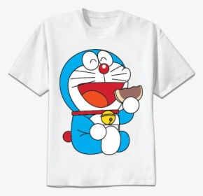 Áo Thun Doremon - Doraemon With Dora Cake, HD Png Download, Free Download