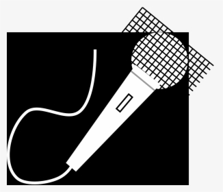 White Microphone Black Background, HD Png Download, Free Download