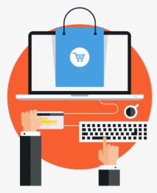 E Commerce Concept Png High Quality Image - Using A Computer Vector, Transparent Png, Free Download