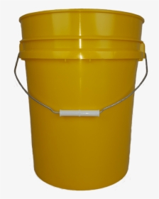 25 Gallon Plastic Bucket Yellow - Plastic, HD Png Download, Free Download