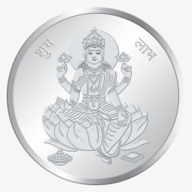 Moah Lakshmi Ji Coin, 999 Silver, 5 G, Moahcoin - Laxmi Maa In Silver, HD Png Download, Free Download