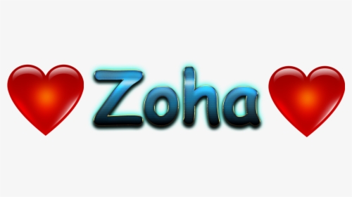 Zoha Love Name Heart Design Png - Love Zara Name, Transparent Png, Free Download