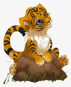 Clipart Tiger Animated - Cartoon Tiger Png, Transparent Png, Free Download