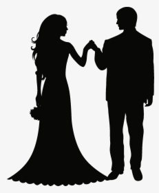 Bridal Clipart Wedding Venue - Silhouette Bride And Groom Clipart, HD ...