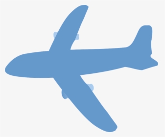 Vector Aircraft Wing Aviation Emblem With Wings And - Blue Airplane Silhouette, HD Png Download, Free Download