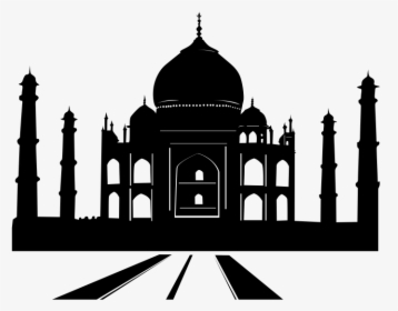 Taj Mahal Silhouette Png, Transparent Png, Free Download